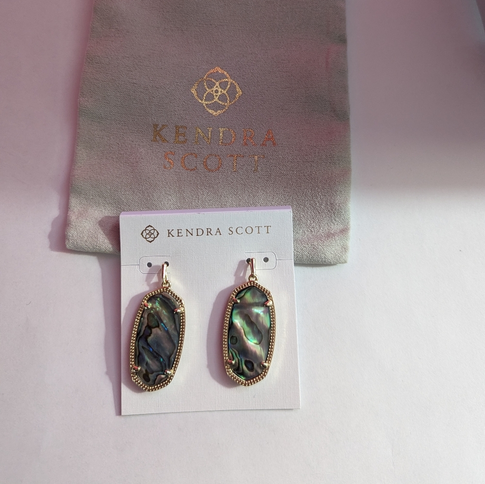 Kendra Scott Elle Gold Abalone Earrings